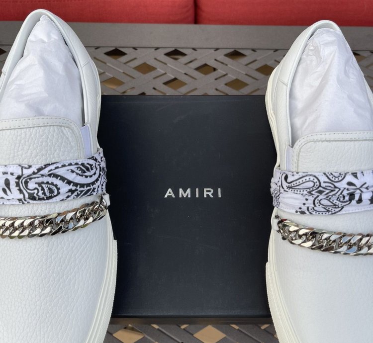 Amiri Bandana Chain Slip-on Sneakers