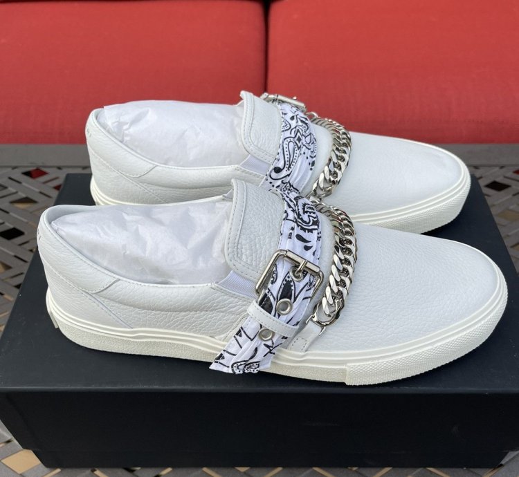 Amiri Bandana Chain Slip-on Sneakers