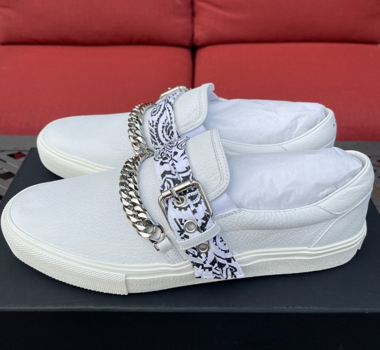 Amiri Bandana Chain Slip-on Sneakers