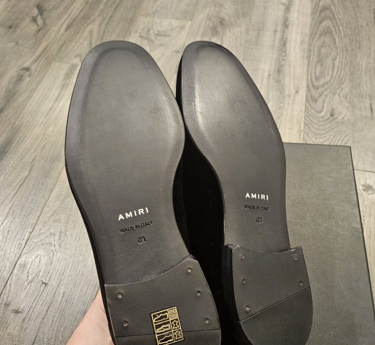 Amiri Bandana Chain Velvet Loafer