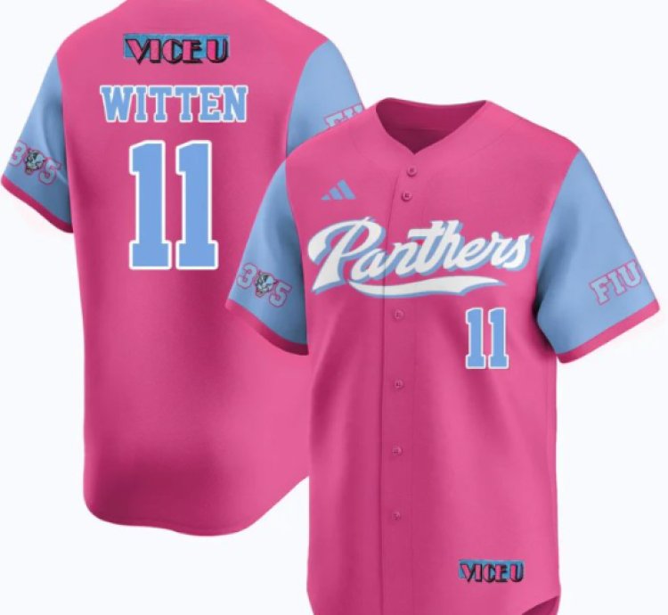Rich Witten Jersey 11 Fiu Baseball 2025 Vice U Stitched Pink