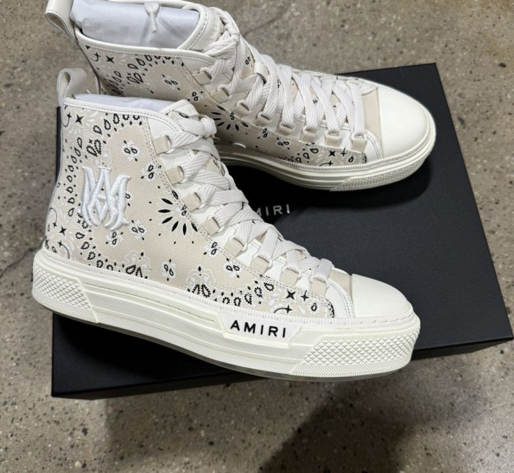 Amiri Bandana Court High Top Sneaker New 800
