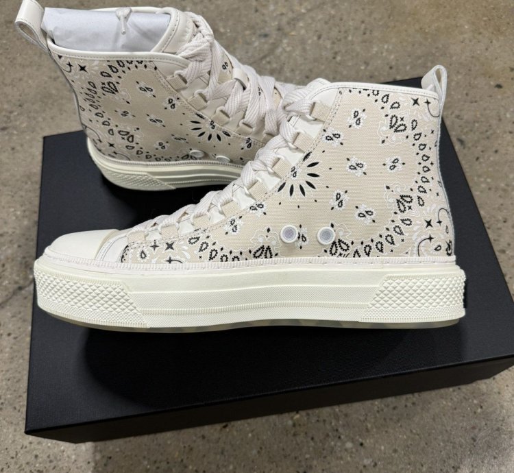 Amiri Bandana Court High Top Sneaker New 800