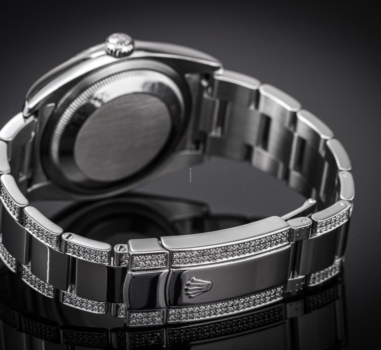 Rolex Oyster Perpetual 34 Iced Blue Dial