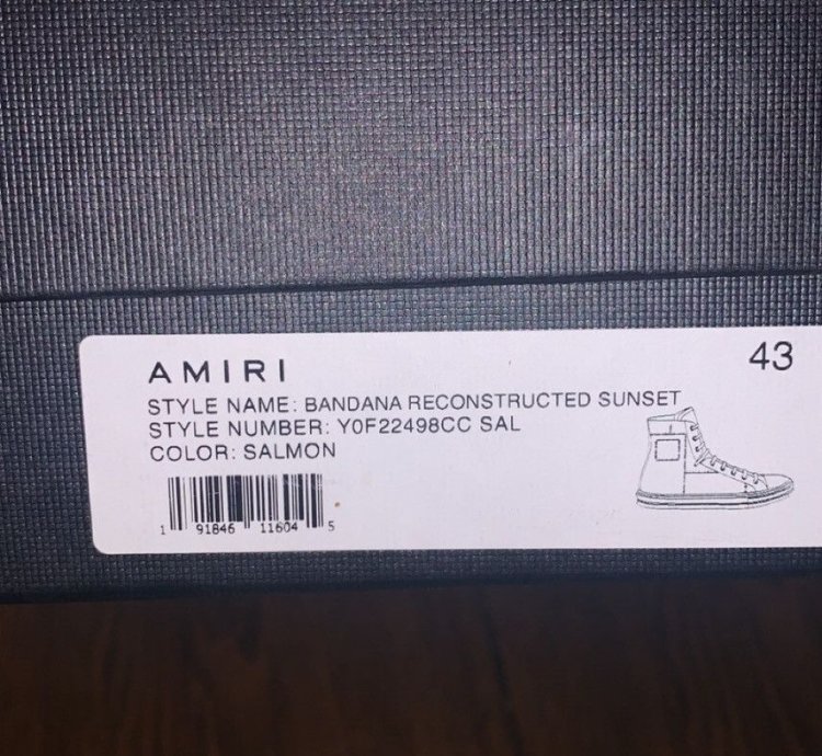 Amiri Bandana Reconstructed Sunset Hightop