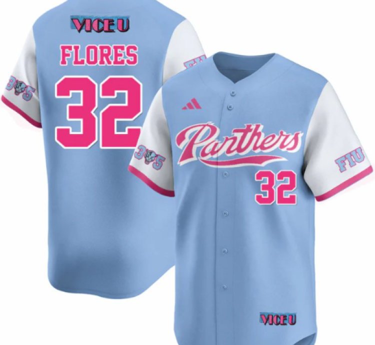 Nelson Rivera Flores Jersey 32 Fiu Baseball 2025 Vice U Stitched Blue