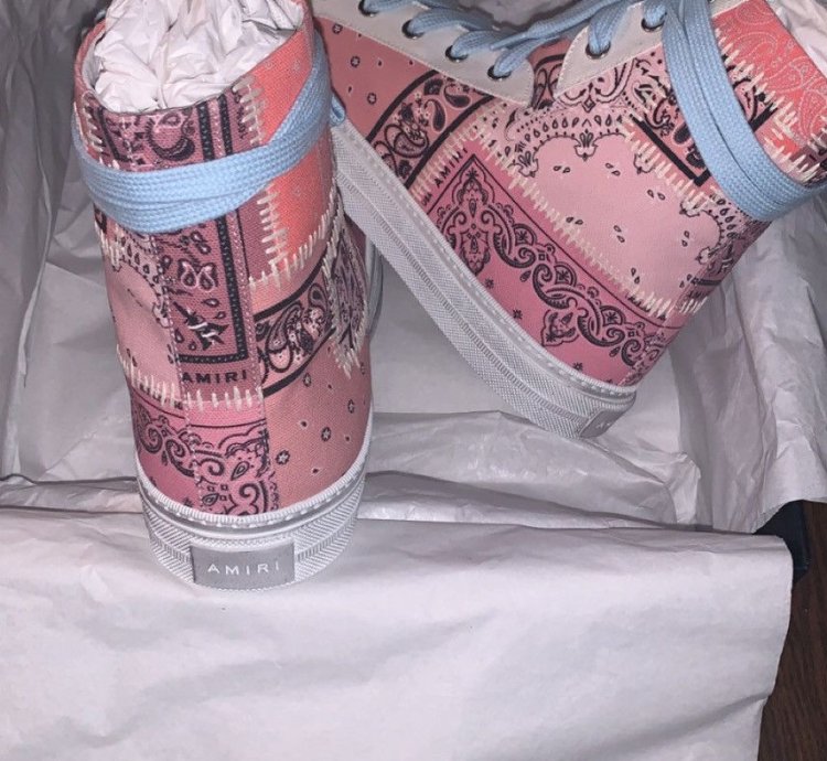 Amiri Bandana Reconstructed Sunset Hightop