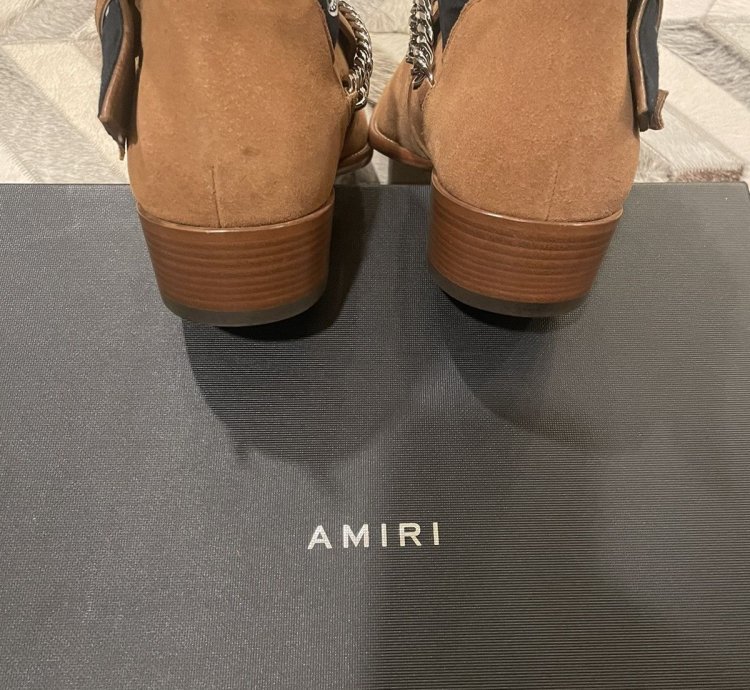 Amiri Bandanna Chain Boots