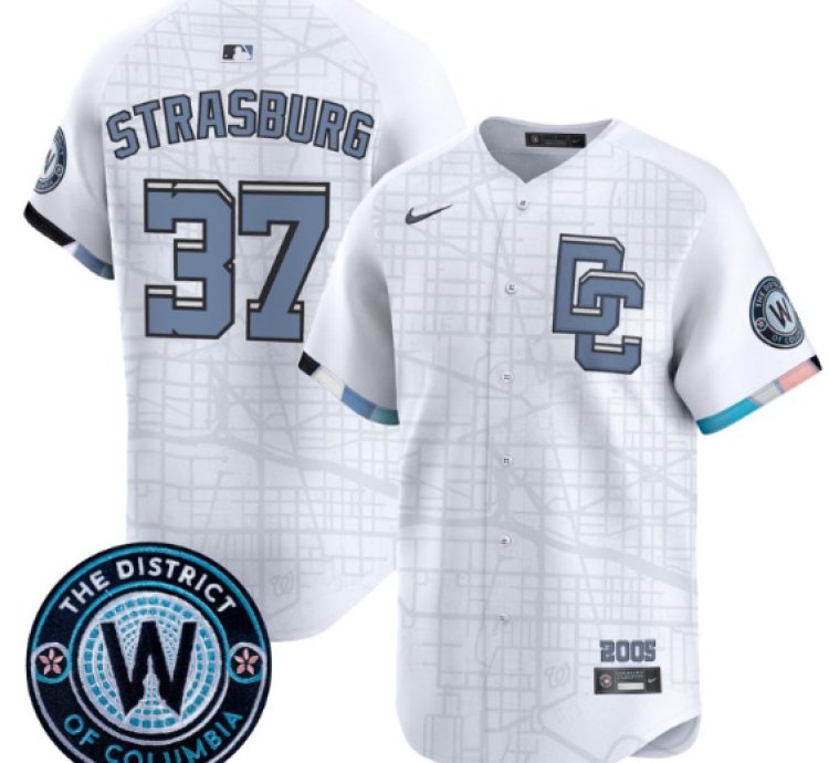 Stephen Strasburg Jersey 37 Washington Nationals 2025 City Connect Premier Limited Stitched White