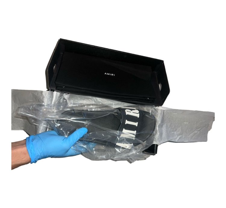 Amiri Black Pool Slide Sandal With Special Box