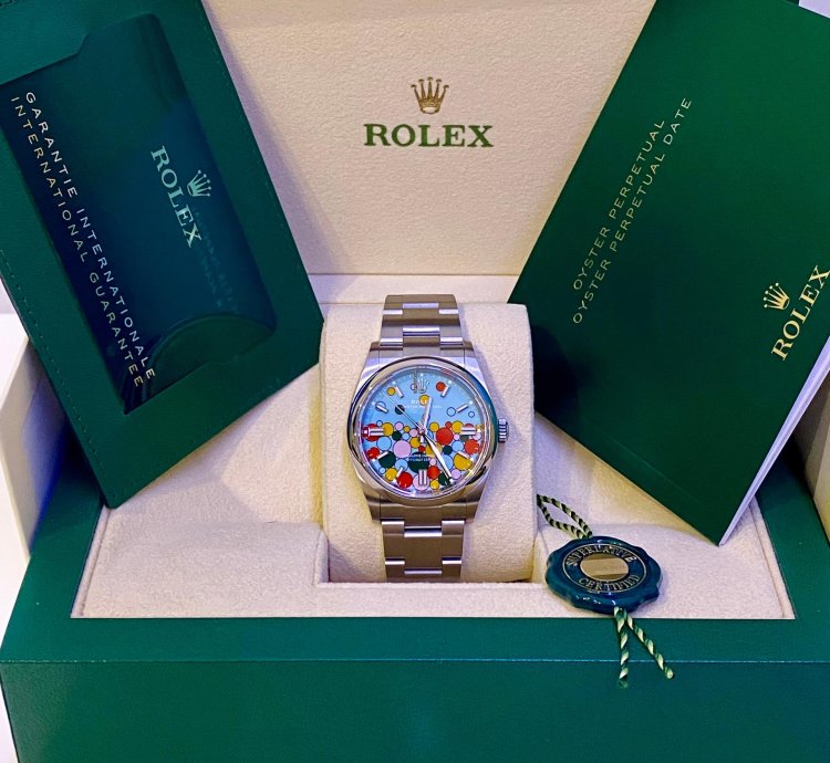 Rolex Oyster Perpetual 36 New 2023 Very Rare Tag Seriale Celebration Dial