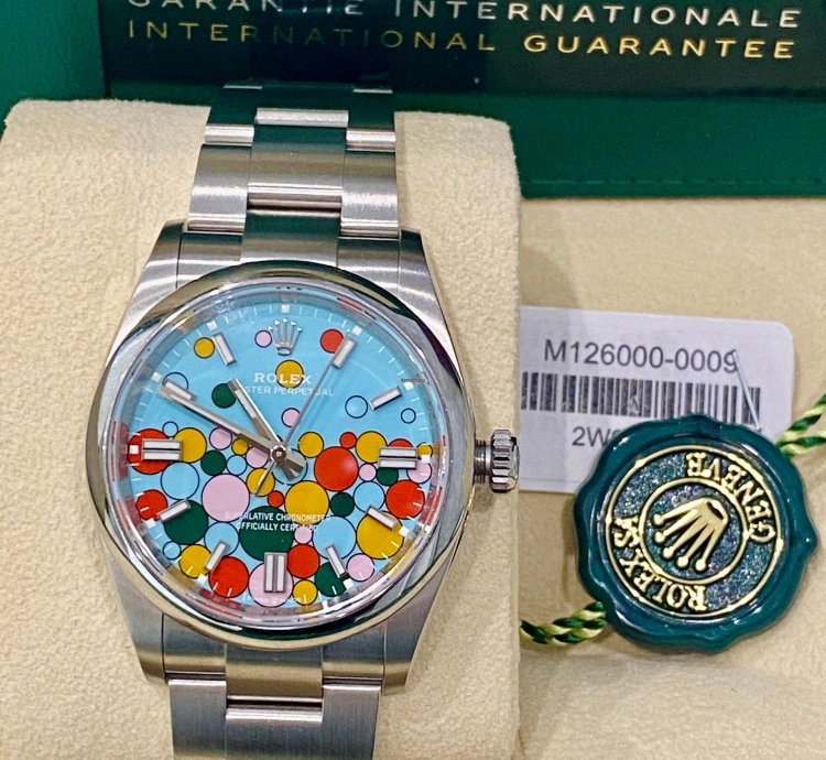 Rolex Oyster Perpetual 36 New 2023 Very Rare Tag Seriale Celebration Dial