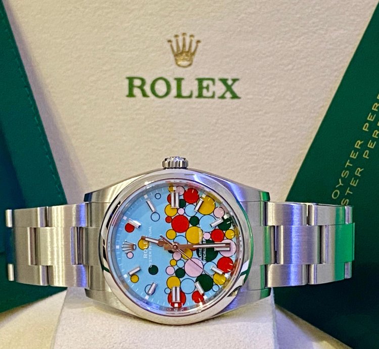 Rolex Oyster Perpetual 36 New 2023 Very Rare Tag Seriale Celebration Dial