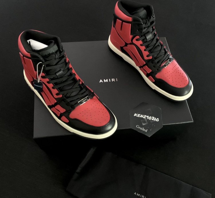 Amiri Black Red Skel Top Red Sneakers