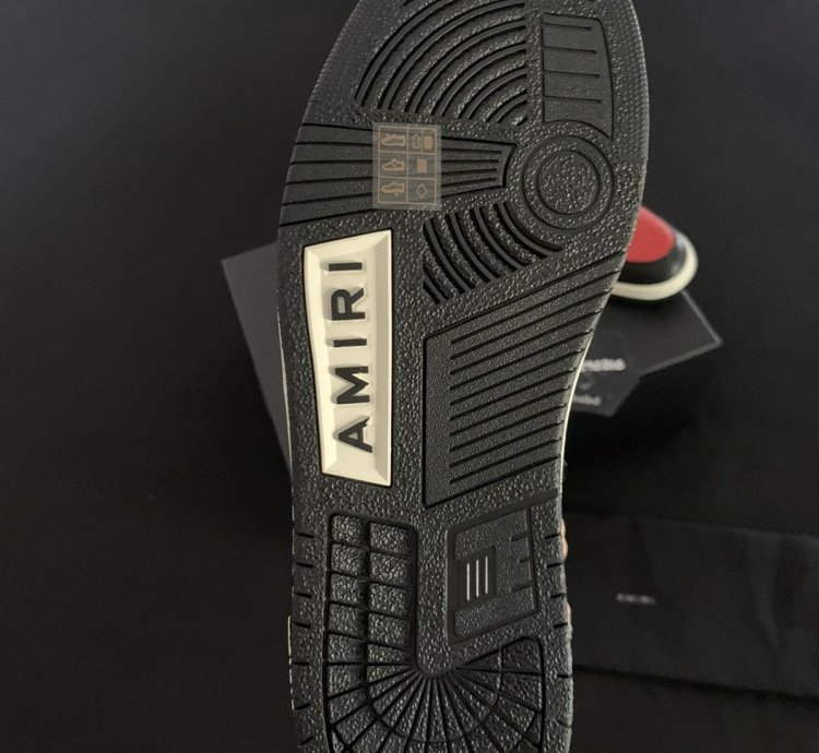 Amiri Black Red Skel Top Red Sneakers