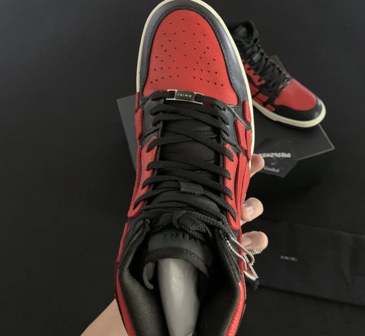 Amiri Black Red Skel Top Red Sneakers