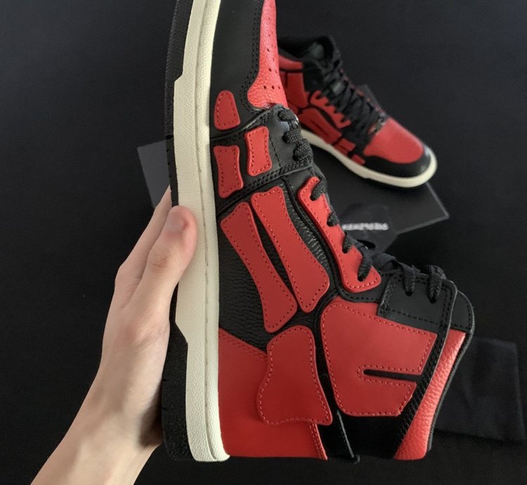 Amiri Black Red Skel Top Red Sneakers