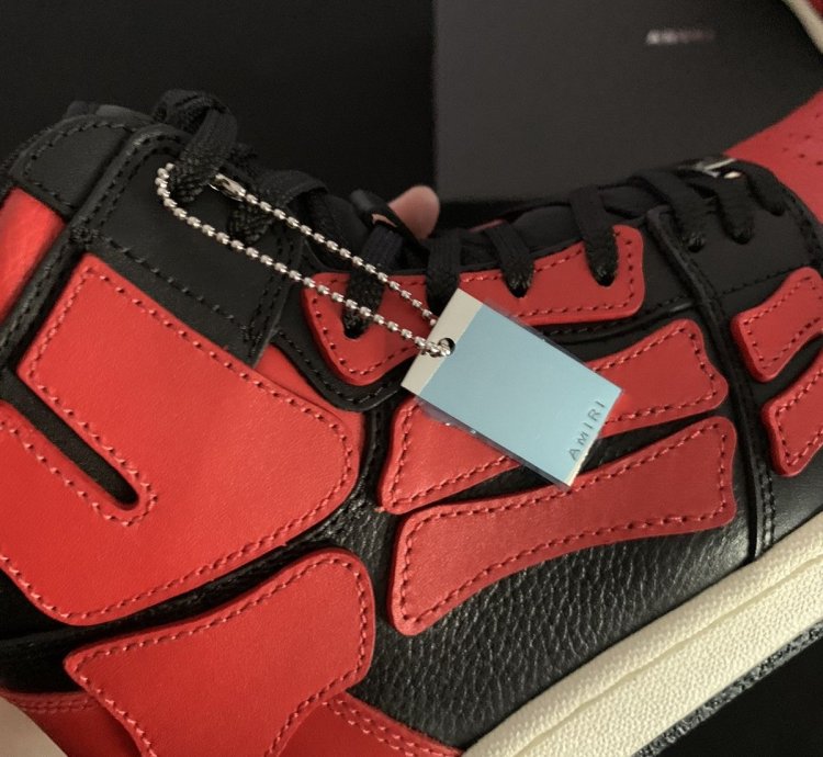 Amiri Black Red Skel Top Red Sneakers