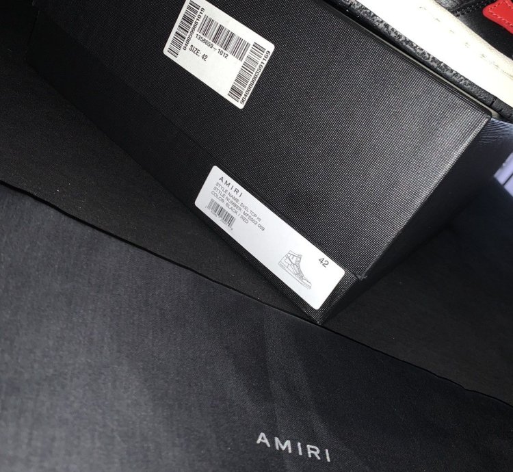 Amiri Black Red Skel Top Red Sneakers