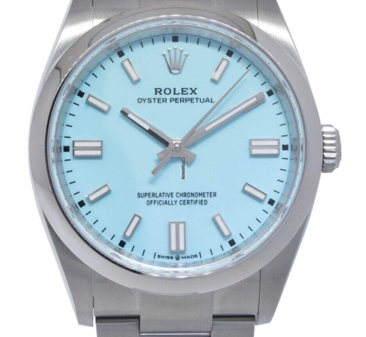 Rolex Oyster Perpetual 36 Steel Turquoise Dial Watch 22 126000