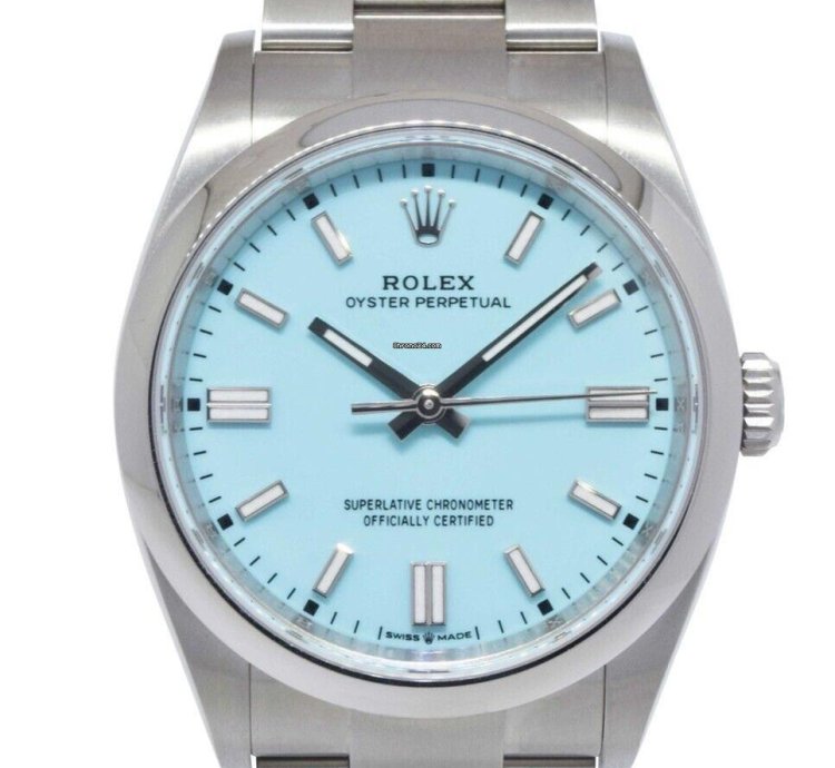 Rolex Oyster Perpetual 36 Steel Turquoise Dial Watch 22 126000