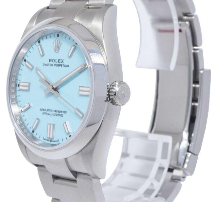 Rolex Oyster Perpetual 36 Steel Turquoise Dial Watch 22 126000