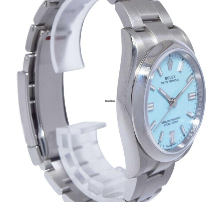 Rolex Oyster Perpetual 36 Steel Turquoise Dial Watch 22 126000