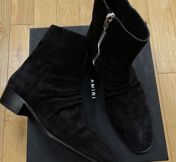 Amiri Black Suede Chelsea Boot