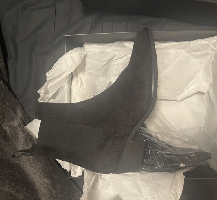 Amiri Black Suede Crepe Chelsea Boot