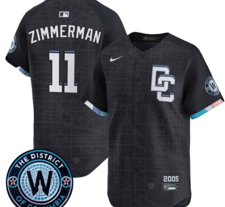 Ryan Zimmerman Jersey 11 Washington Nationals 2025 City Connect Premier Limited Stitched Navy