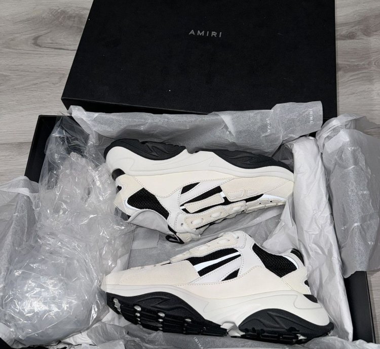 Amiri Black White Bone Runner