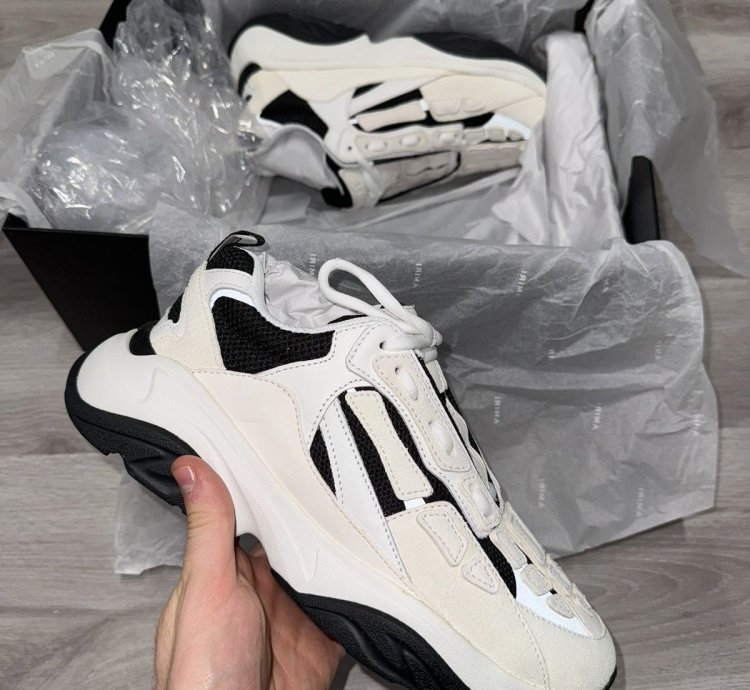 Amiri Black White Bone Runner
