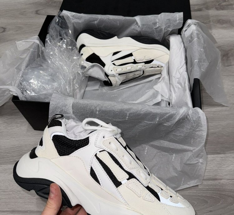 Amiri Black White Bone Runner