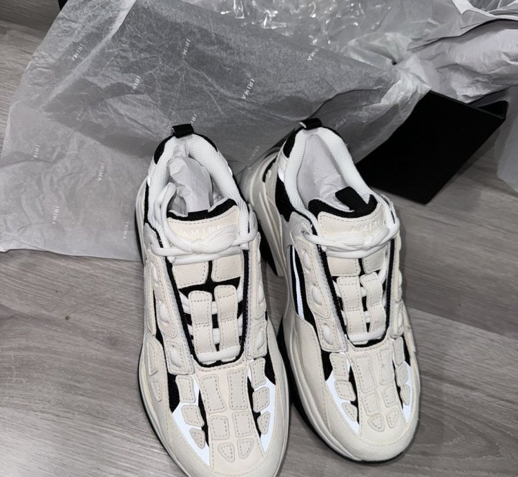 Amiri Black White Bone Runner