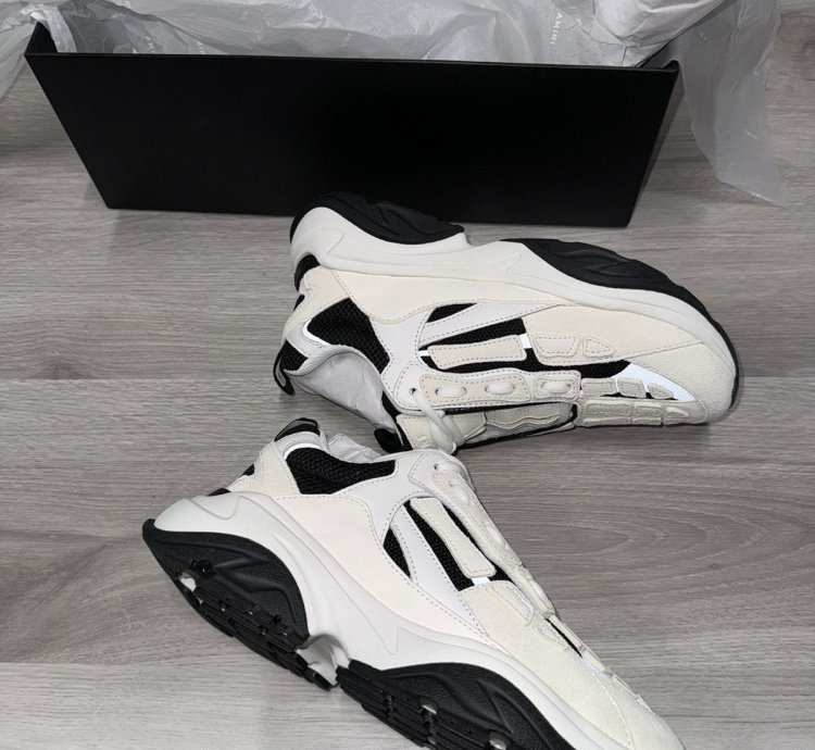 Amiri Black White Bone Runner