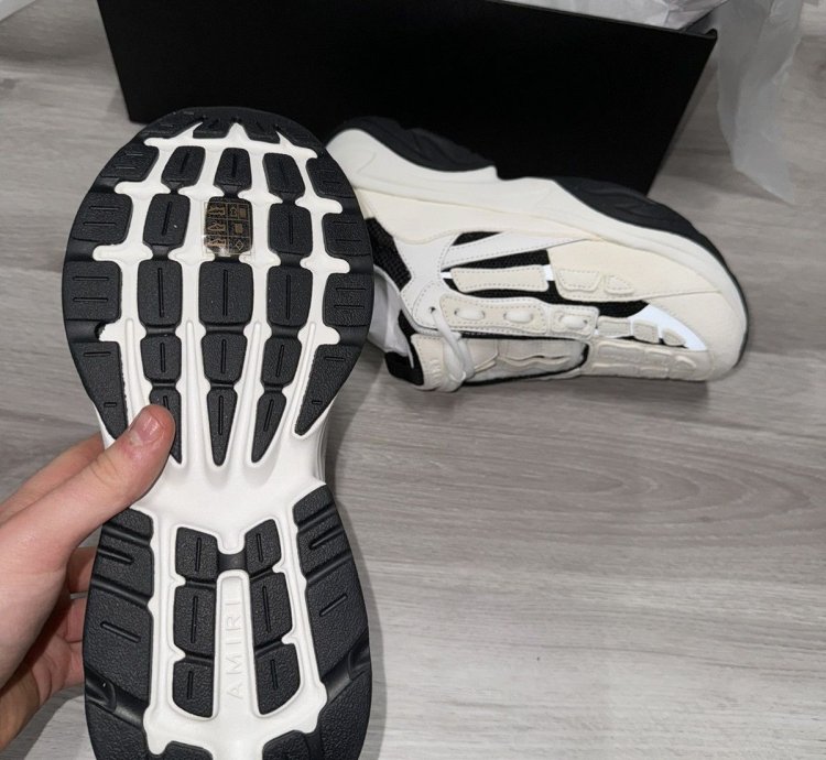 Amiri Black White Bone Runner