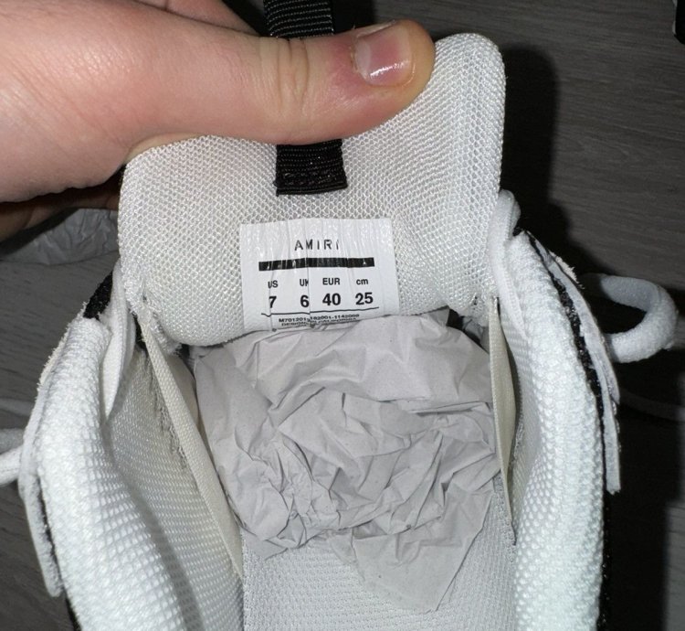 Amiri Black White Bone Runner