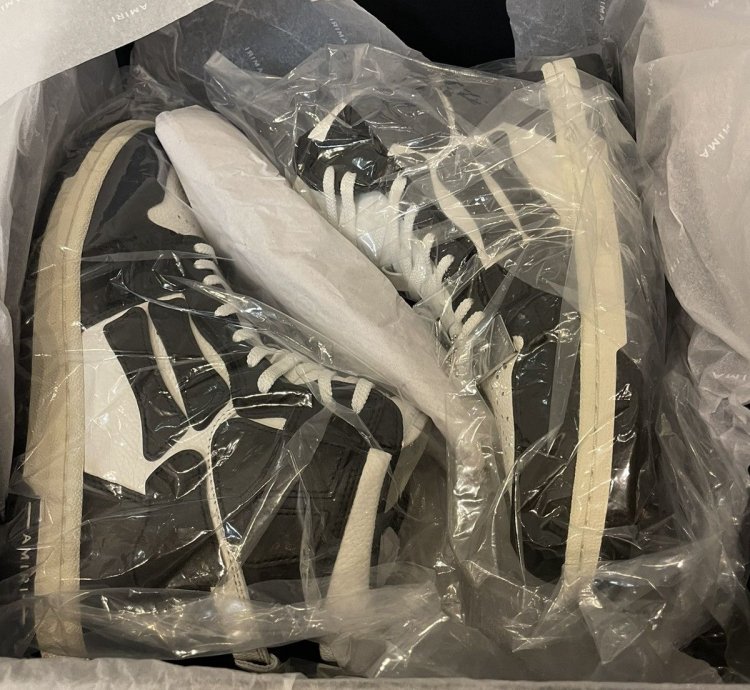 Amiri Black White Skel Skeleton High Top Sneaker Brand New