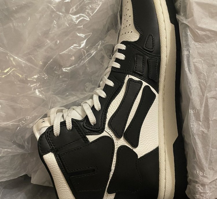 Amiri Black White Skel Skeleton High Top Sneaker Brand New