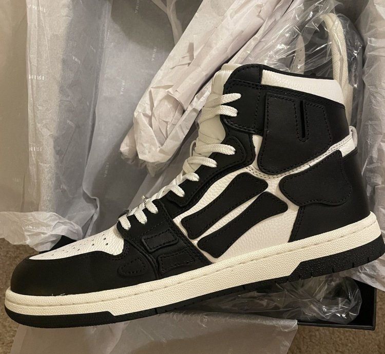 Amiri Black White Skel Skeleton High Top Sneaker Brand New