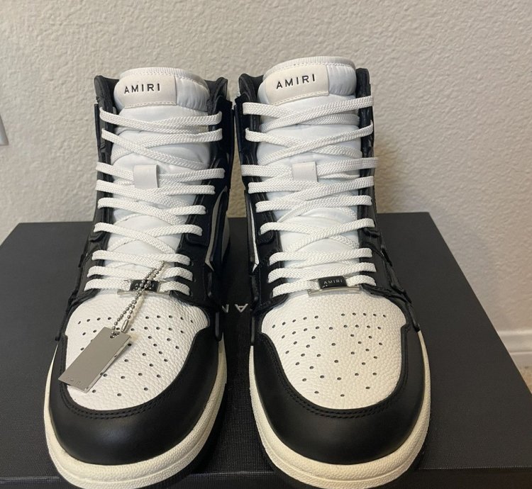 Amiri Black White Skel Skeleton High Top Sneaker Brand New