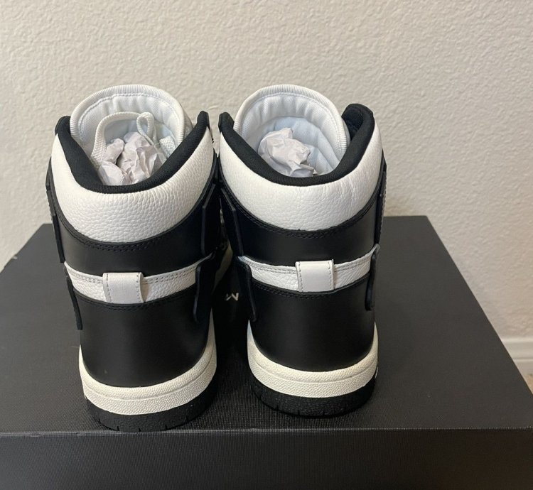 Amiri Black White Skel Skeleton High Top Sneaker Brand New