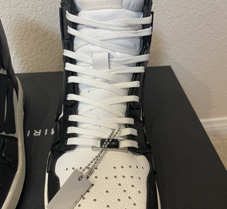 Amiri Black White Skel Skeleton High Top Sneaker Brand New