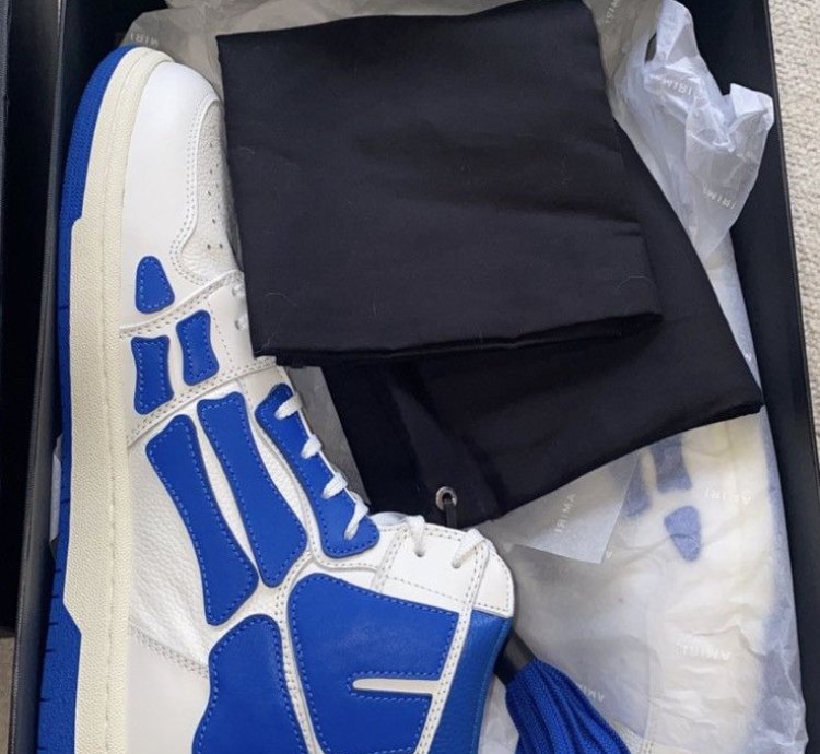 Amiri Blue Skeleton High Tops