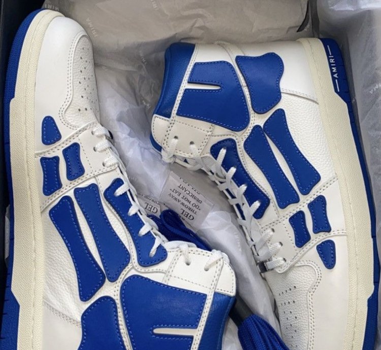 Amiri Blue Skeleton High Tops