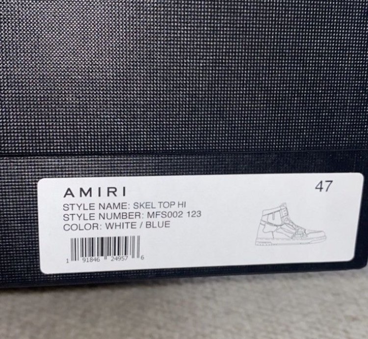 Amiri Blue Skeleton High Tops