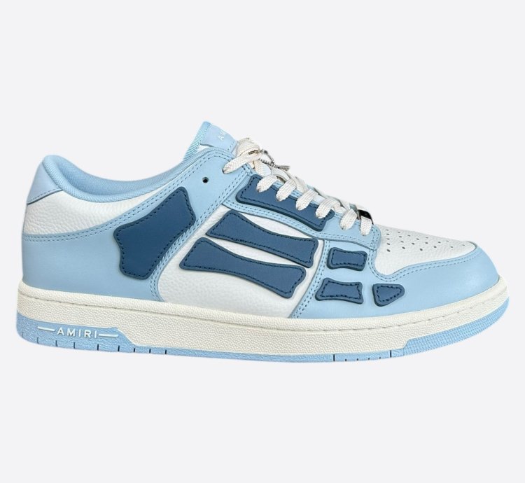 Amiri Blue White Skeleton Low Top Sneakers