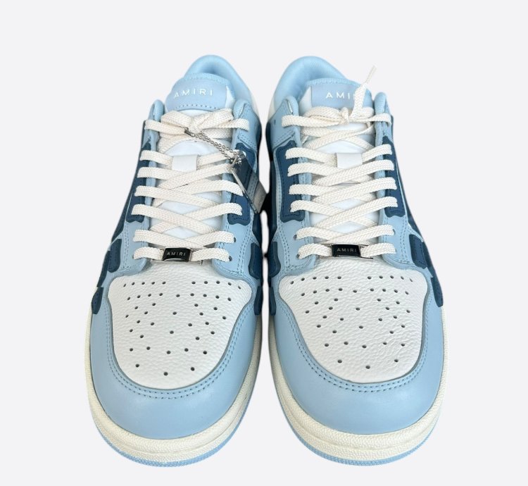 Amiri Blue White Skeleton Low Top Sneakers