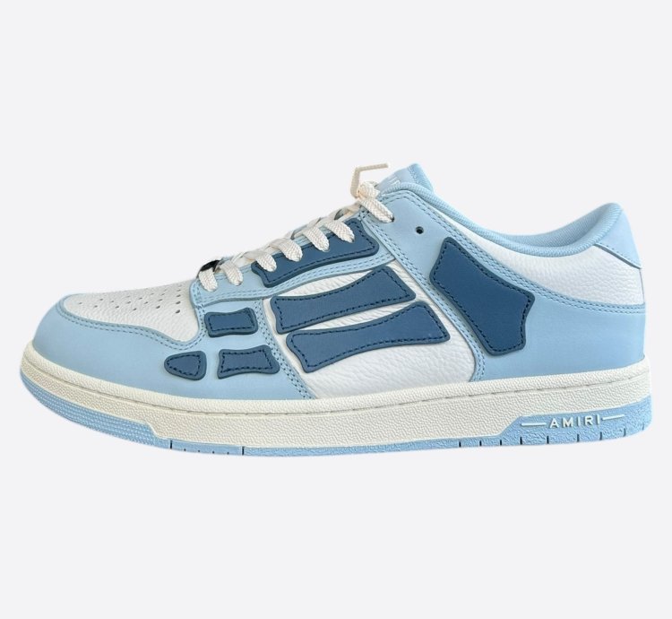 Amiri Blue White Skeleton Low Top Sneakers