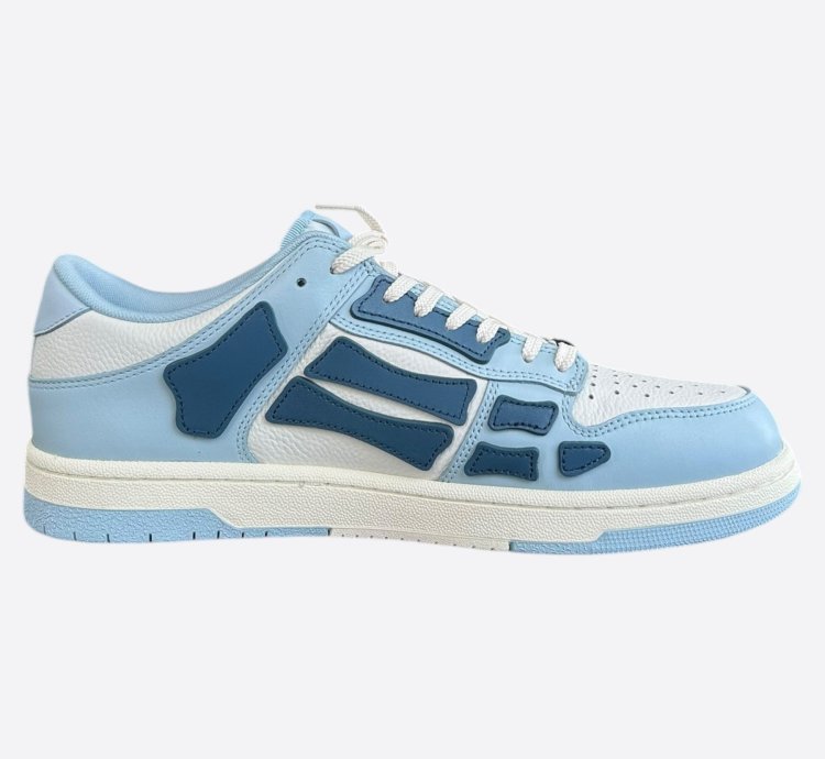 Amiri Blue White Skeleton Low Top Sneakers